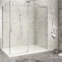 Porte de douche 72 po x Piazza 2.0 42 po en coin chrome fermeture sur retour mur à droite porte à gauche