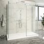 Porte de douche 72 po x Piazza 2.0 42 po chrome sur mur