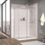 Porte de douche 48 po x Vaia 36 po en coin chrome fermeture sur mur mur à droite porte à droite