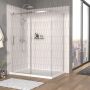 Porte de douche 60 po x Vaia 42 po en coin chrome fermeture sur mur mur à gauche porte à gauche