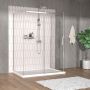 Porte de douche 60 po x Vaia 32 po chrome sur mur