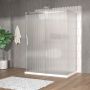 Porte de douche 60 po x Vaia 32 po chrome sur mur porte à gauche en chrome et verre flûte