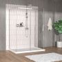 Porte de douche 60 po x Vaia 36 po chrome sur mur