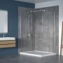 Écran de douche 36 po x Walk-in 42 po chrome en coin