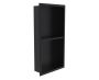 niche de douche en saillie 12 po x 24 po avec double tablette Niches de douche KSN-BE1224-2 noir mat