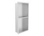 niche de douche en saillie 12 po x 24 po avec double tablette Niches de douche KSN-BE1224-2 inox brossé