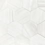 Carreau Lithos Hexagon White mat 4.5 po x 4 po