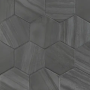 Carreau Lithos Hexagon Dark mat 4.5 po x 4 po