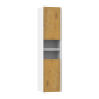 Armoire Dakar 16x67" Blanc mat et Chêne naturel