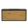 Meuble-lavabo Dakar 48" Noir mat et Chêne naturel