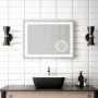 Miroir à éclairage Del pour salle de bain avec miroir grossissant Effect 32 po