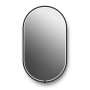 Miroir à éclairage Del pour salle de bain Nox 22 po Noir