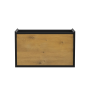 Meuble vanité Dakar 36" Noir mat et Chêne naturel