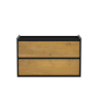 Meuble vanité Nairobi 36" Noir mat et Chêne naturel