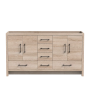 Meuble vanité double Baja 60" Chêne blanc