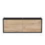 Meuble vanité Dakar 60" Noir mat et Chêne contemporain