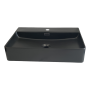Vasque O B20 noir mat en porcelaine vitrifiée
