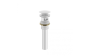 Drain de lavabo à bouton poussoir avec renvoi blanc mat en acier inoxydable