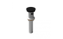 Drain de lavabo à bouton poussoir avec renvoi noir mat en acier inoxydable