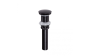 Drain de lavabo à bouton poussoir sans renvoi noir mat en acier inoxydable