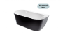 Baignoire autoportante murale Melia II 59 po 2 places en acrylique noir mat