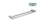 Porte-serviettes double murale 23 po Nano Vasco en acier inoxydable