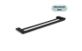 Porte-serviettes double murale Vasco 23 po en acier inoxydable noir mat