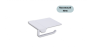 Tablette porte-papier de toilette murale Vasco en acier inoxydable blanc mat