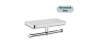 Tablette porte-papier toilette murale double Aurea en acier inoxydable chrome