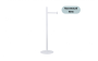 Porte-papier de toilette sur pied Ilma en acier inoxydable blanc mat