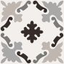 Carreau Patchwork Black & White 03 mat 8 po x 8 po