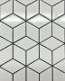 Mosaïque Rhombus Blanc satiné et poli