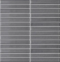 Mosaïque Stick Liquorice lustré 11.25 po x 11.75 po