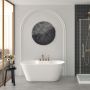 Baignoire autoportante Humda Plus 60 po en acrylique blanc lustré avec tablier amovible