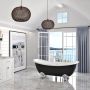 Baignoire autoportante Harrogate 66 3/4 po en noir mat