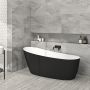 Baignoire autoportante Issa 59 1/2 po en acrylique noir mat