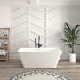 Baignoire autoportante Nansa 60 po en acrylique blanc lustré