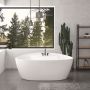 Baignoire autoportante Pura 59 7/8 po en acrylique blanc lustré