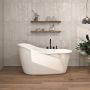 Baignoire autoportante Soffio 60 1/4 po en acrylique blanc lustré