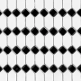 Mosaïque Baguette Puntini Neri poli 12 po x 12 po