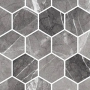 Mosaïque Hex XL Ecostone Grafito mat 12 po x 12 po
