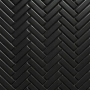 Mosaïque Herringbone Black lustré 12 po x 12 po