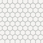 Mosaïque Basic Hexagon/Octagon Hexagon White satiné 12 po x 12 po