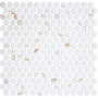 Mosaïque Penny Ecostone Calacatta Gold mat 12 po x 12 po