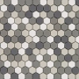 Mosaïque Pan Dan Esagona Tweed Grey Mix mat 11 po x 11 po