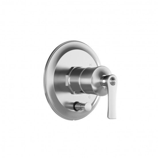 Finition pour valve à pression équilibrée Rustik 3/4 po Chrome