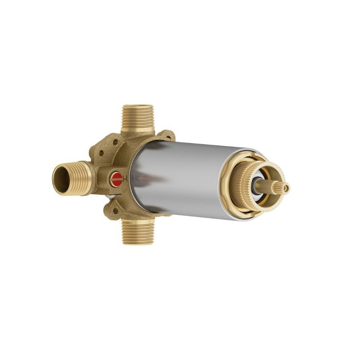 Valve coaxiale 1/2 po de type T/P Aquatonik avec sélecteur intégré 2 voies Chrome