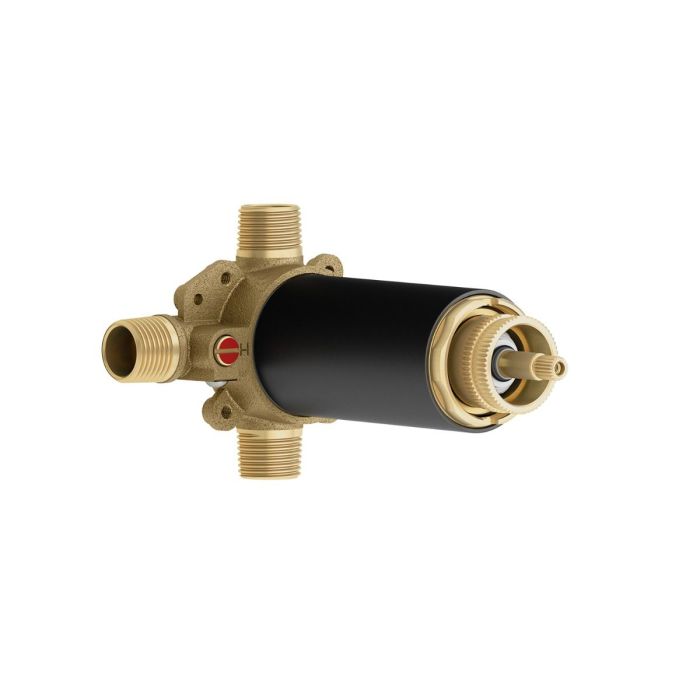 Valve coaxiale 1/2 po de type T/P Aquatonik avec sélecteur intégré 2 voies Noir mat