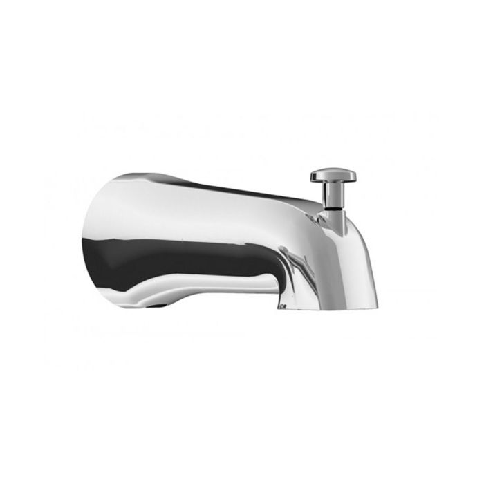 Bec de bain mural carré de type «Slip fit» avec déviateur Sobrio 1/2 po Chrome