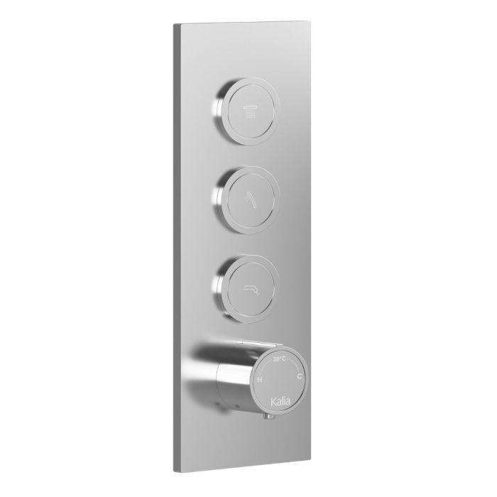 Finition pour valve Accent 1/2 po de type T/P Aquatonik™ à boutons-poussoirs 3 voies Chrome